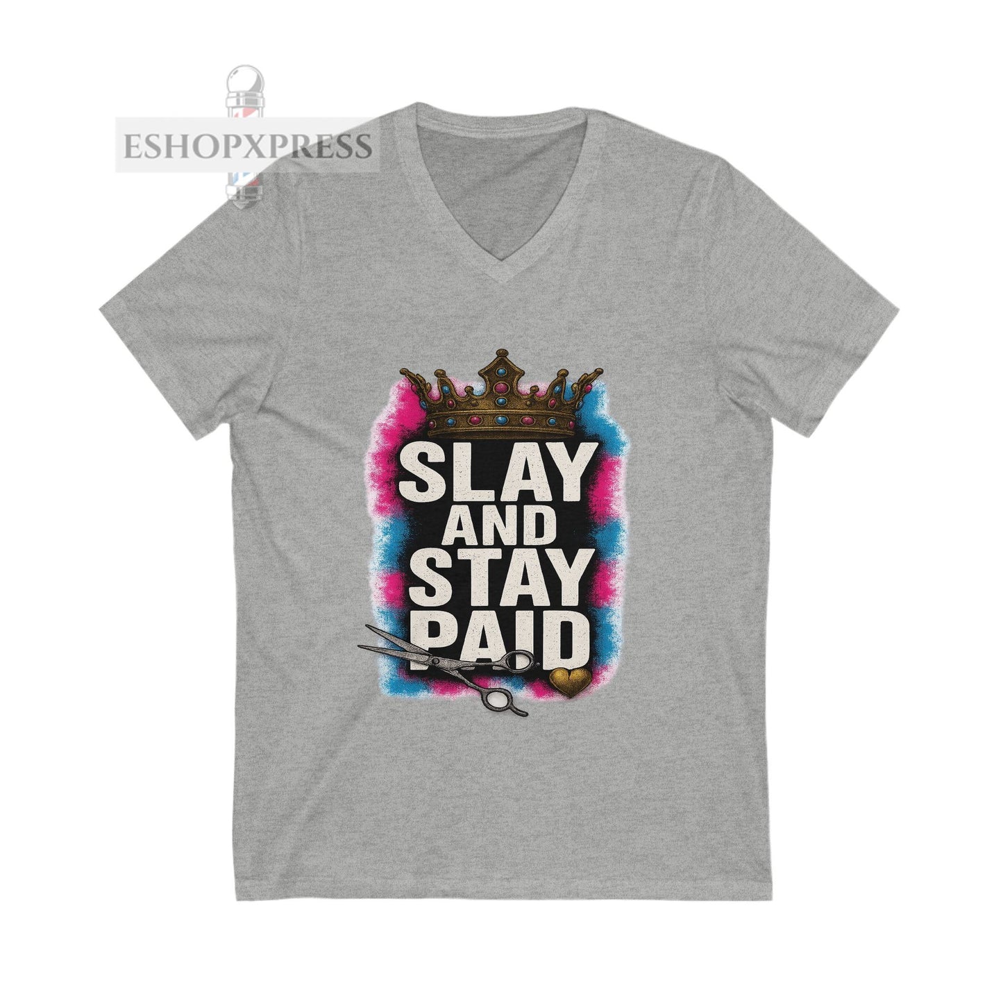 Slay And Stay Paid Women's V-Neck Tee