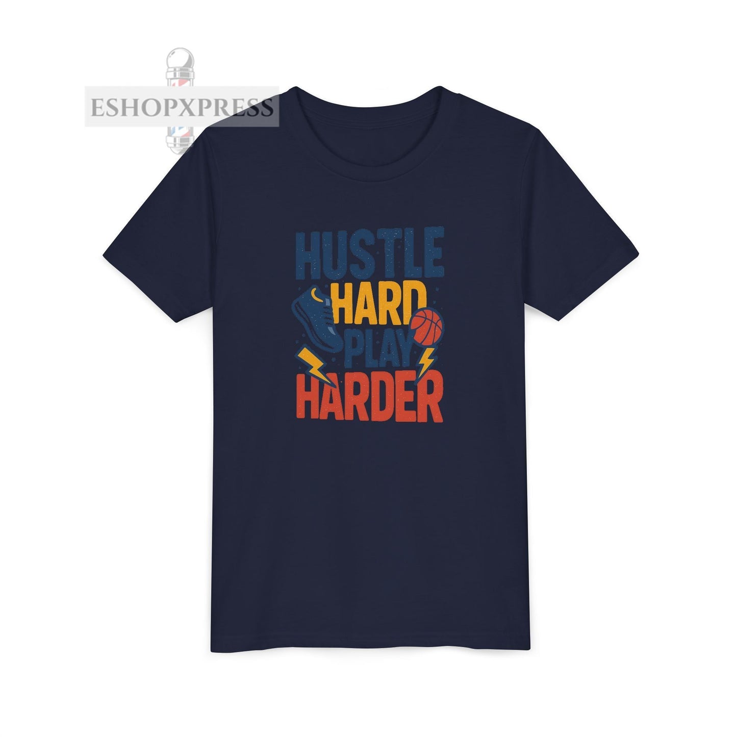 Hustle Hard Play Harder - Youth Short Sleeve Tee