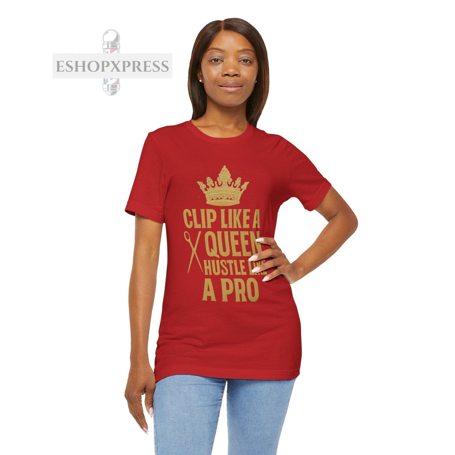 Clip Like a Queen, Hustle Like a Pro| Unisex Tee for Stylists & Barbers