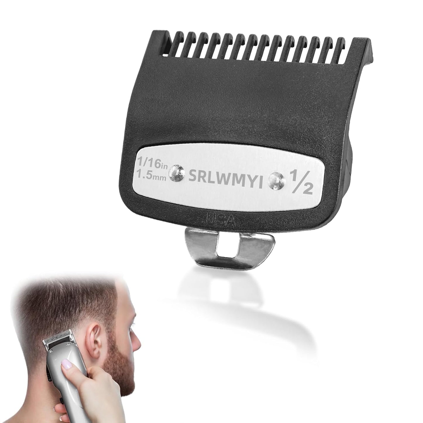 2 Pcs Replacement for Wahl 1/2 Premium Clipper Guard Clip Guide Metal #3354-100 1/16" 1.5Mm Premium Metal Clipper Guard Replacement for Wahl 1/2 - Achieve Precise Cuts with Confidence