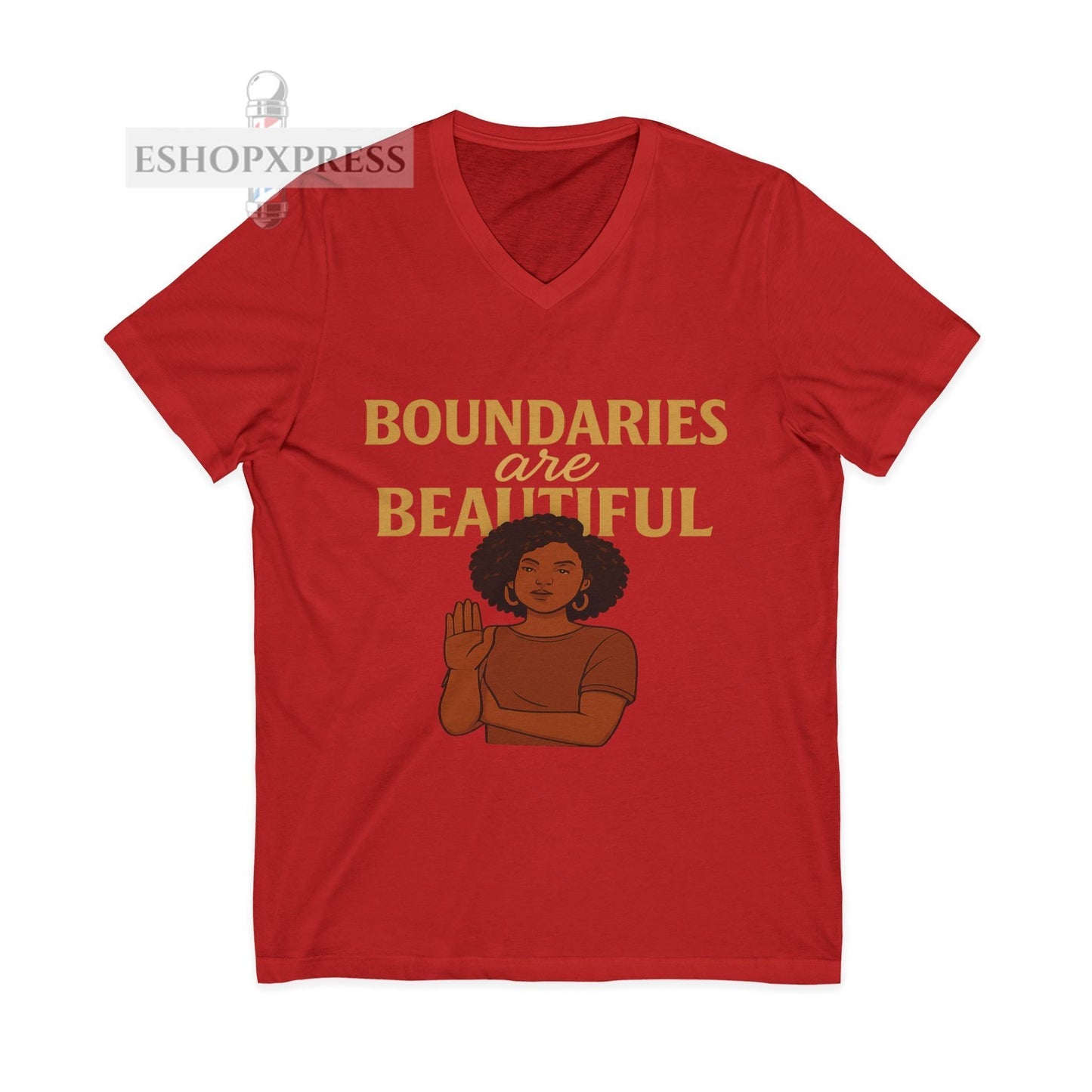 Boundaries Are Beautiful V-neck Tee