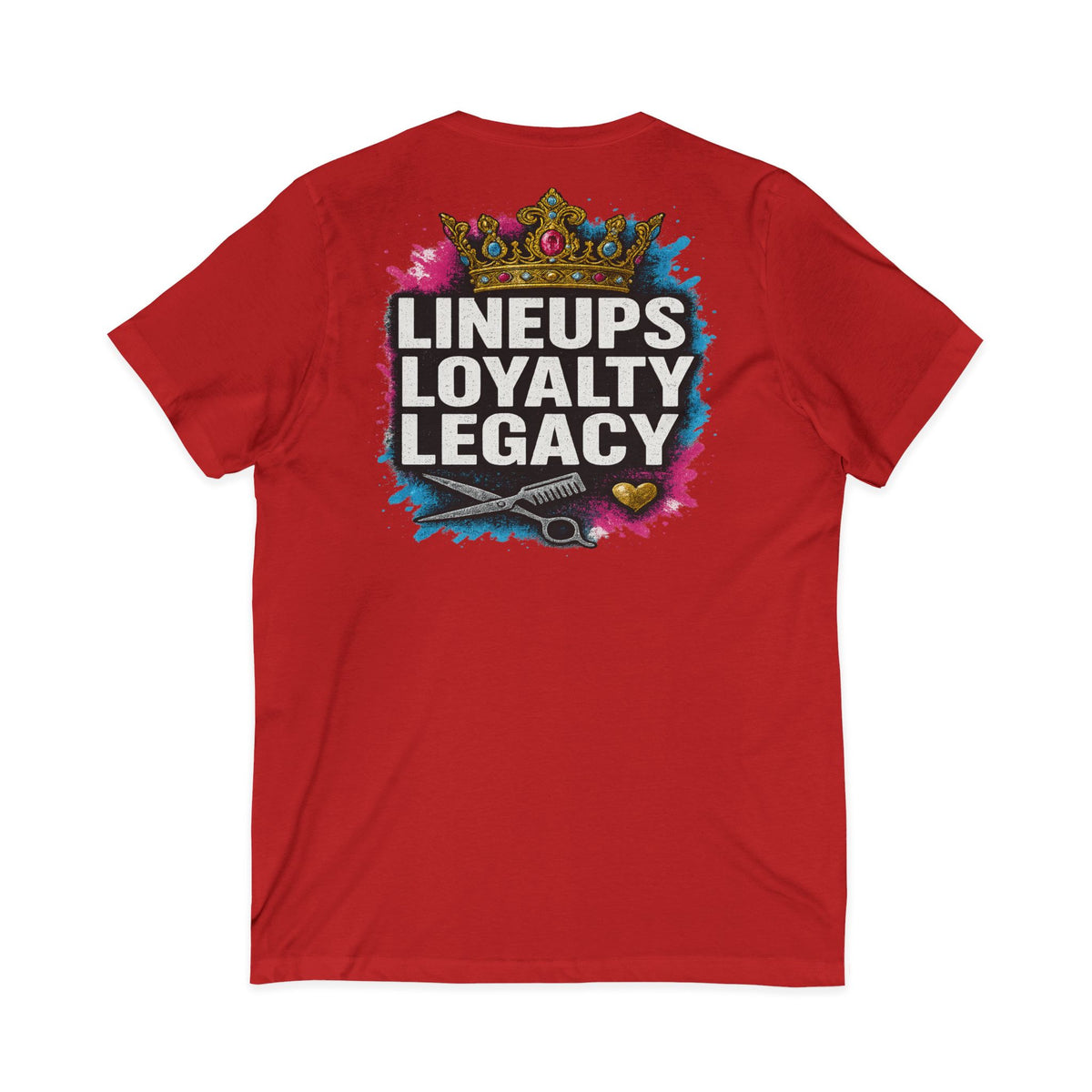 Lineups Loyalty Legacy Women's V-Neck Tee – Front & Back Print