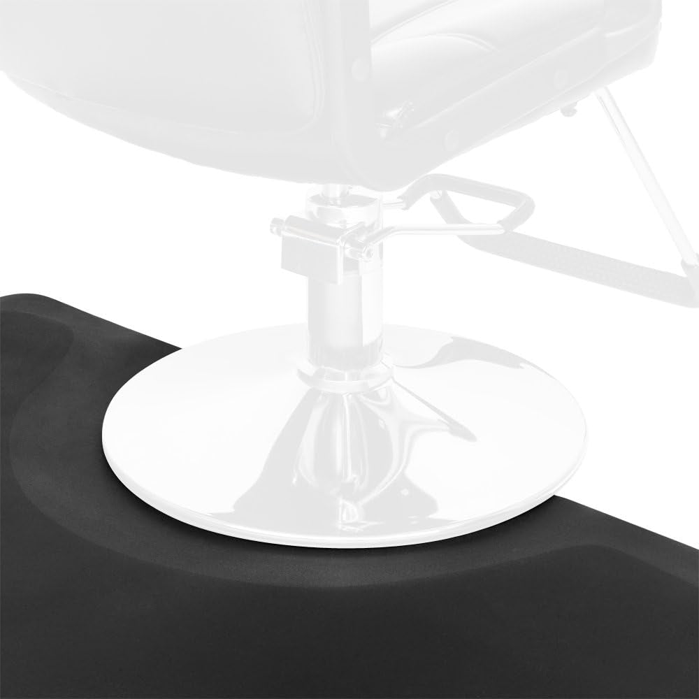 Thick Salon Chair Anti-Fatigue Floor Mat Non-Slip Barber Shop Semicircle Chair Mat Beauty Salon Hair Styling Chair Mat - 3′X4.5′X1/2"