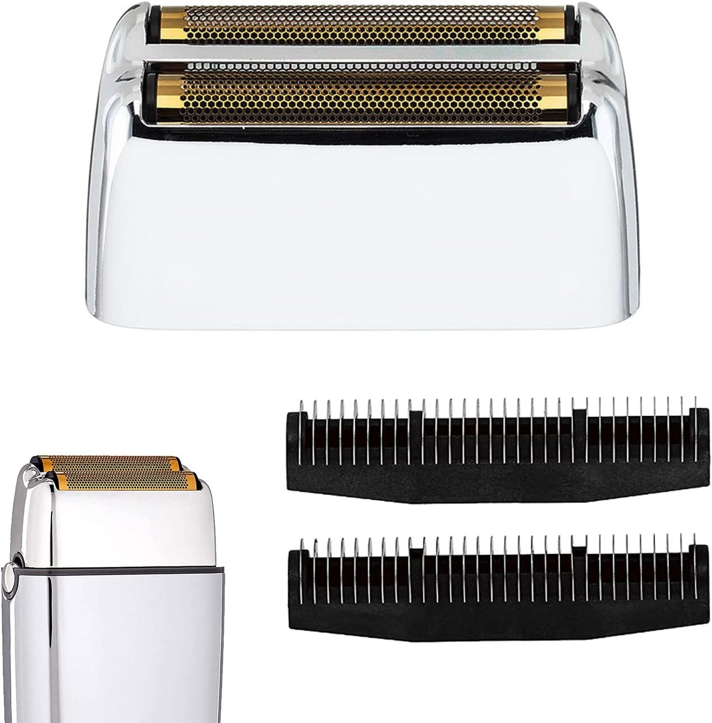FXRF2 Replacemnet Foil and Cutter Fit for Babyliss PRO Barberology FXFS2 (FOILFX 02) ,Generic Shaver Head for Babylisspro Replacement Blade,Babyliss Foil Shaver Replacement Part (Silver)