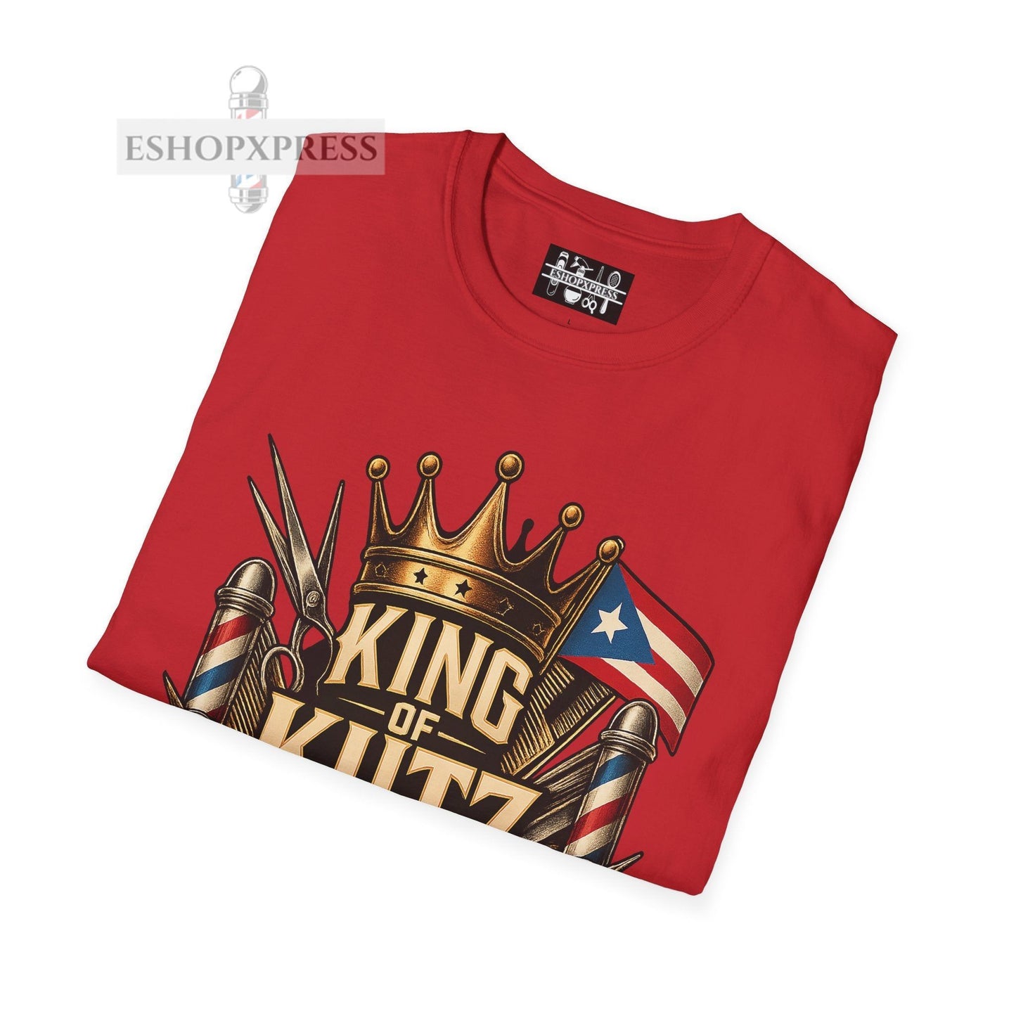 King of Kutz Puerto Rican Barber T-Shirt – Boricua Pride Barber Life Tee for Men | Fade Master Streetwear by EShopXpress