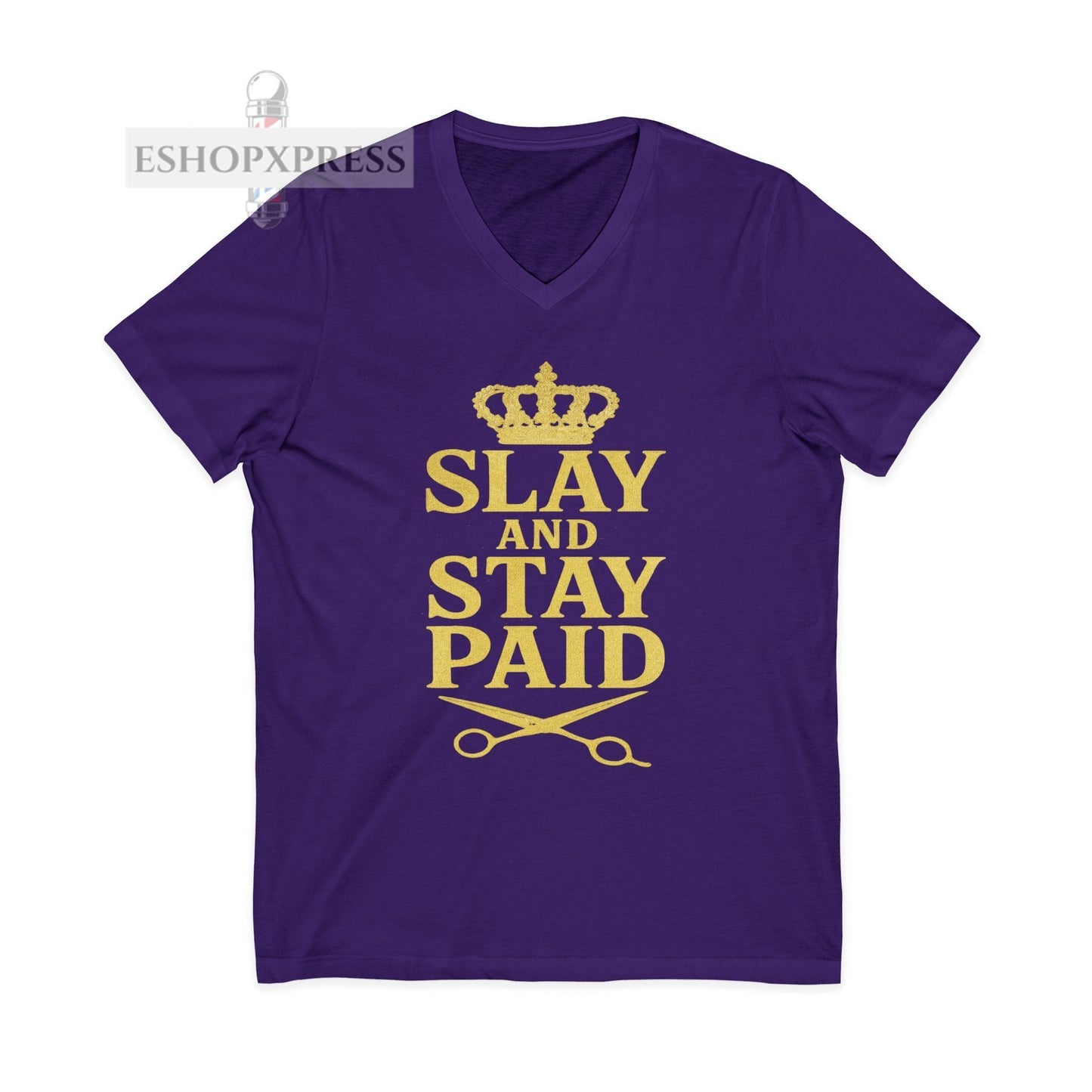 Slay and Stay Paid Design Women's V-Neck Tee