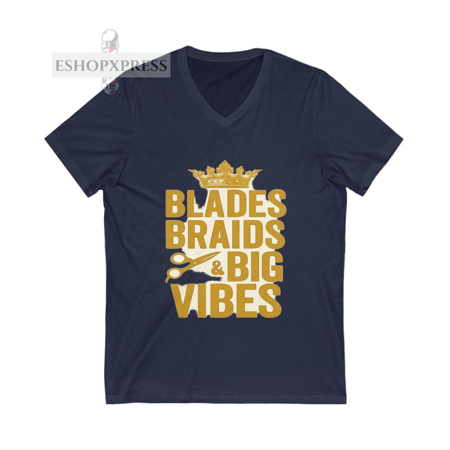 Blades, Braids, & Bold Vibes Women's V-Neck Tee