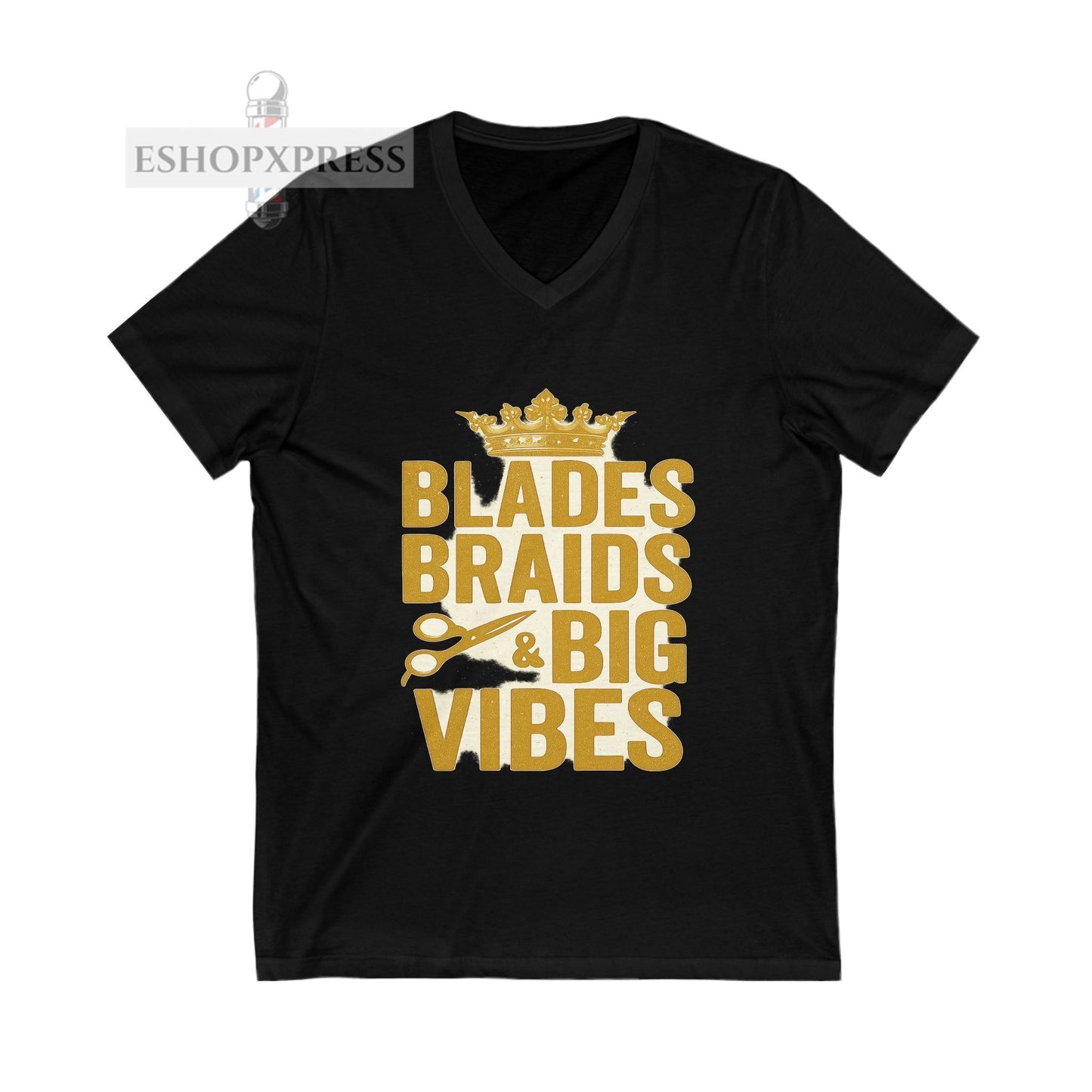 Blades, Braids, & Bold Vibes Women's V-Neck Tee