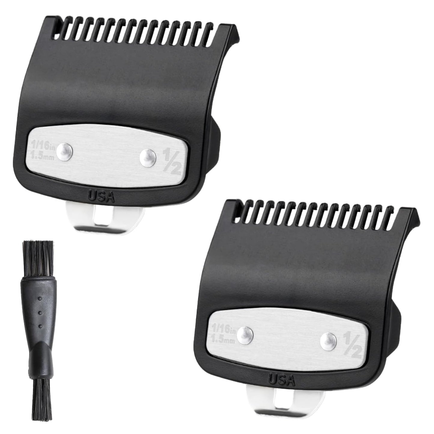 2 Pcs Replacement for Wahl 1/2 Premium Clipper Guard Clip Guide Metal #3354-100 1/16" 1.5Mm Premium Metal Clipper Guard Replacement for Wahl 1/2 - Achieve Precise Cuts with Confidence