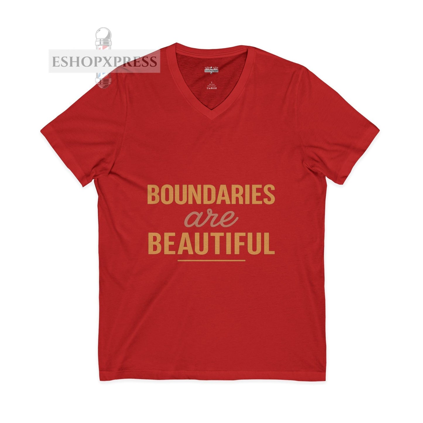 Boundaries and Beauty in Bold Text Vneck Tee