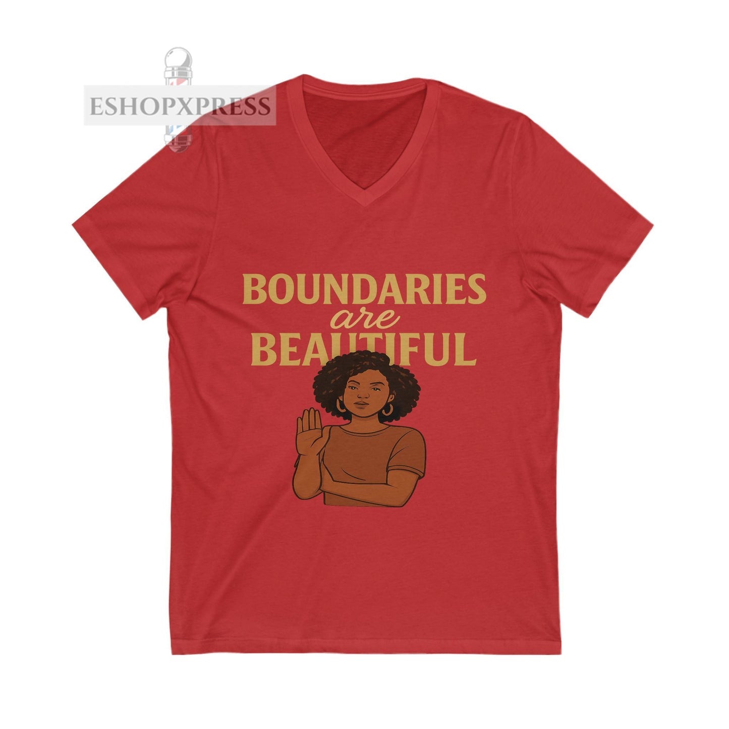 Boundaries Are Beautiful V-neck Tee