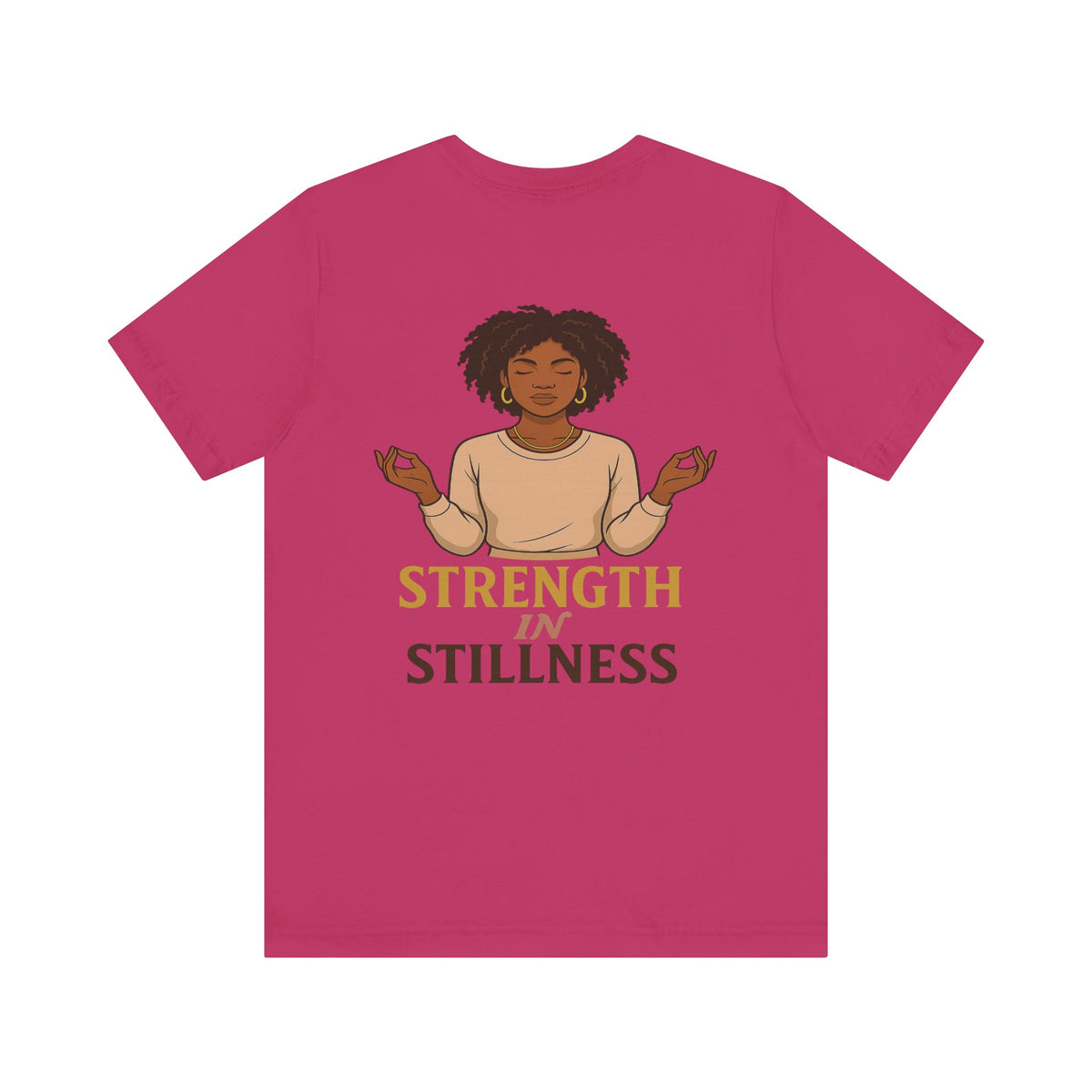 Strength in Stillness – Front & Back Print | Crew Neck Tee