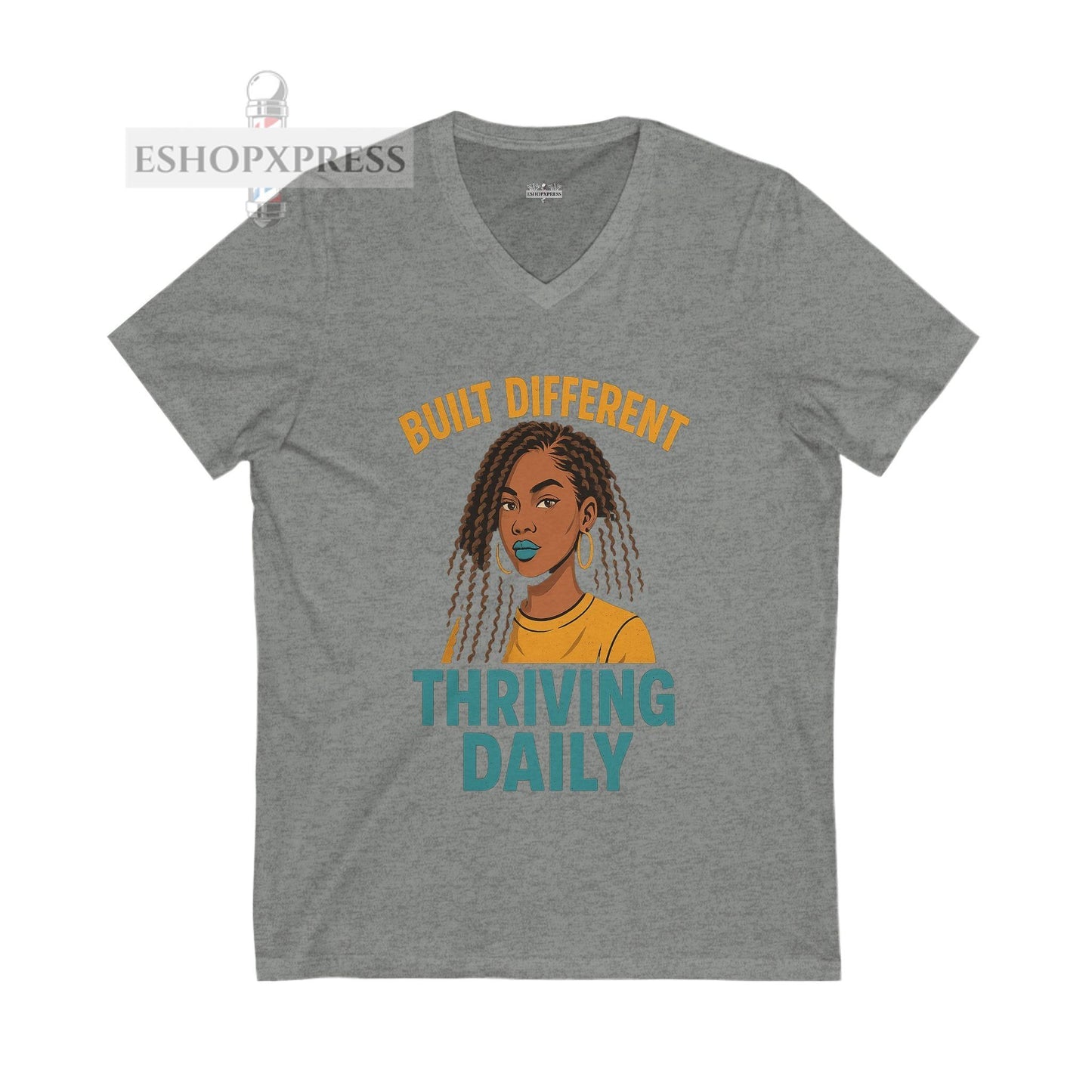 Built Different Thrive Daily Vneck Tee