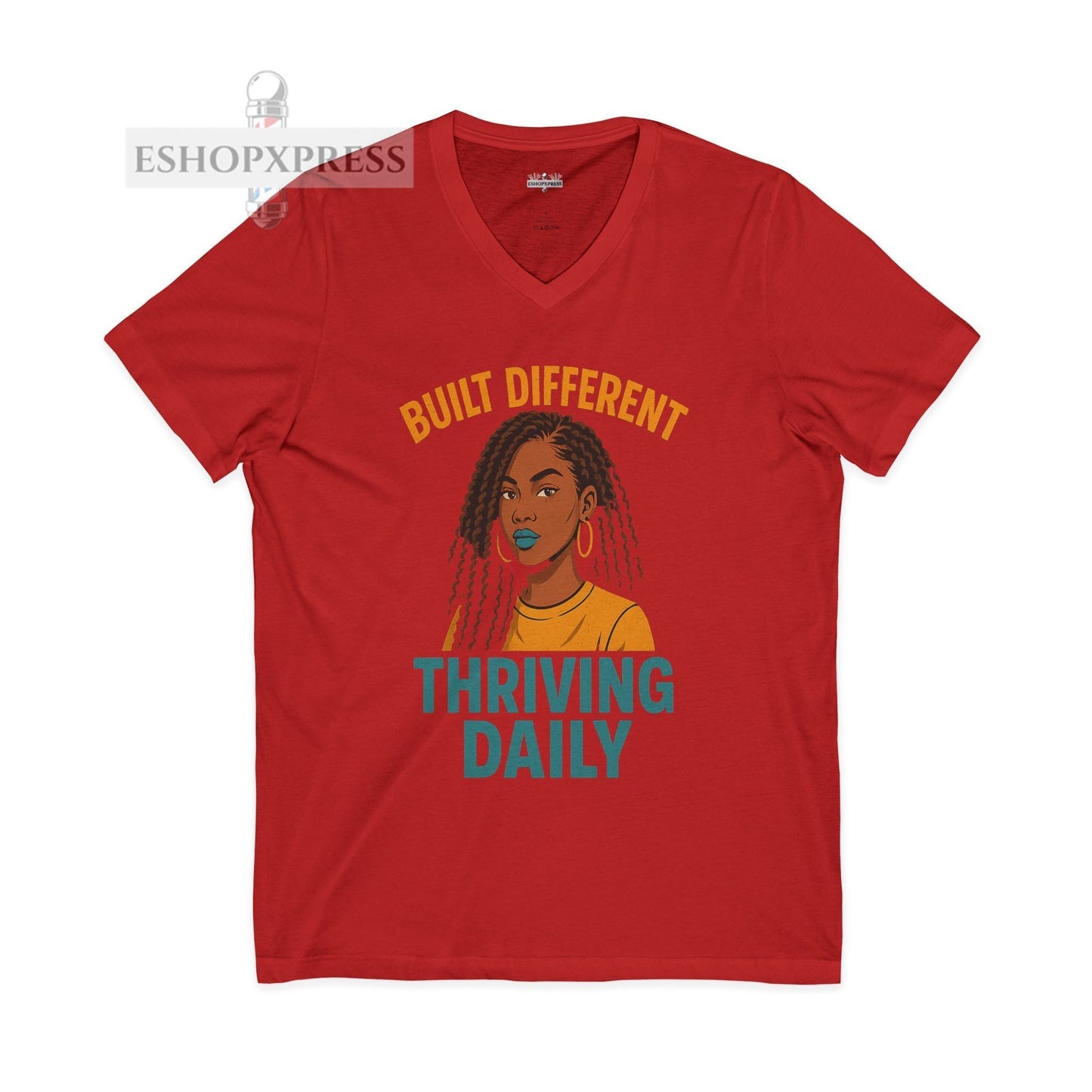 Built Different Thrive Daily Vneck Tee