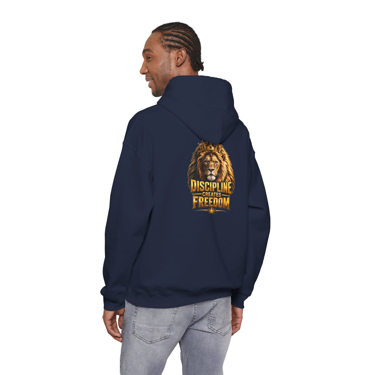 Discipline Creates Freedom Lion Barber Hoodie – Front & Back Print | King of Kutz Collection