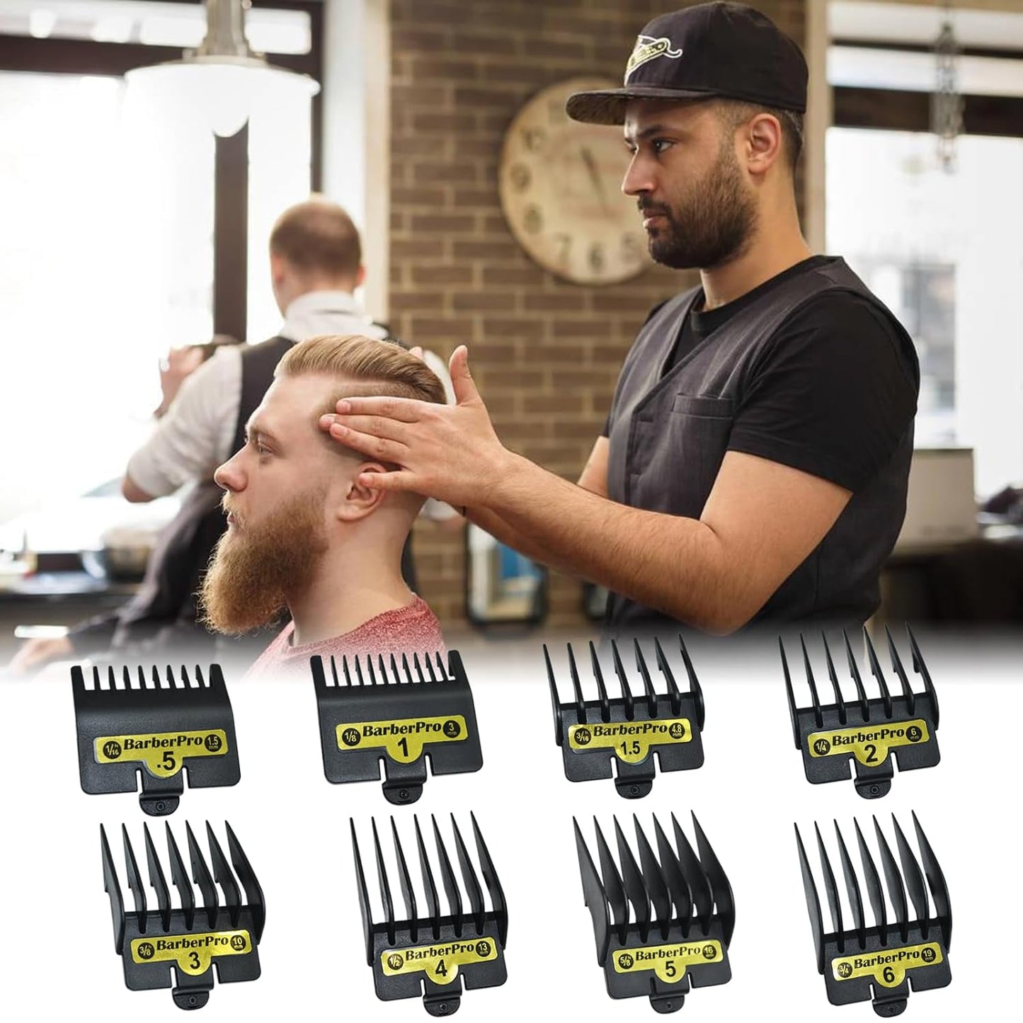 Hair Clippers Guard Comb Set Compatible with Babyliss Babylisspro Barberology