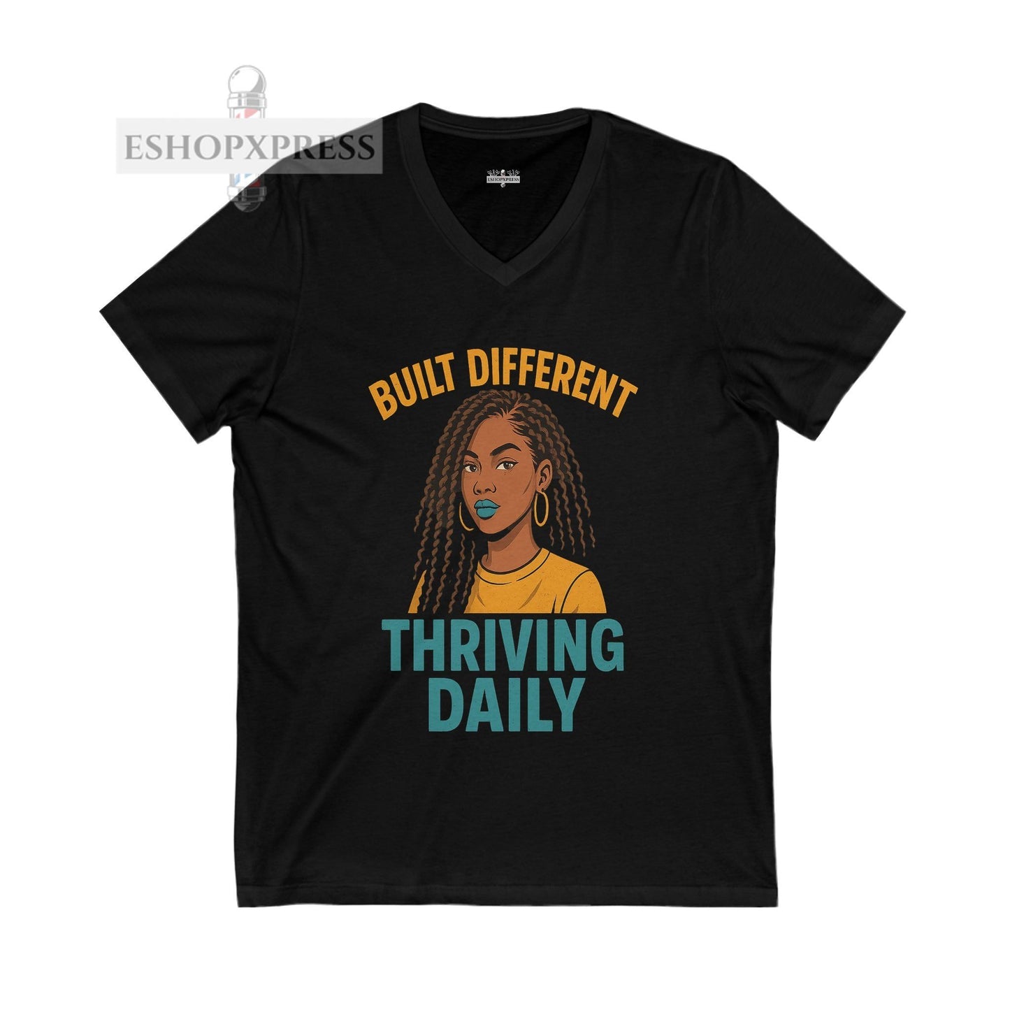Built Different Thrive Daily Vneck Tee