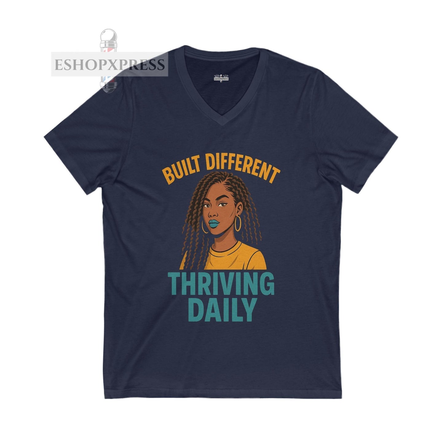 Built Different Thrive Daily Vneck Tee