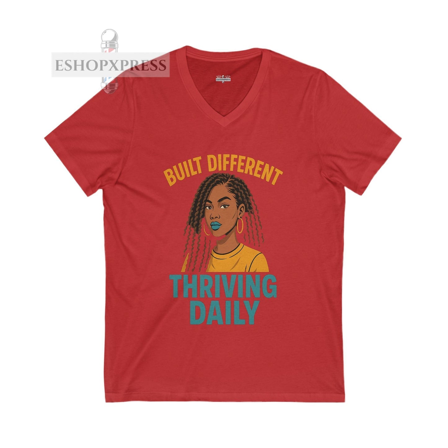 Built Different Thrive Daily Vneck Tee