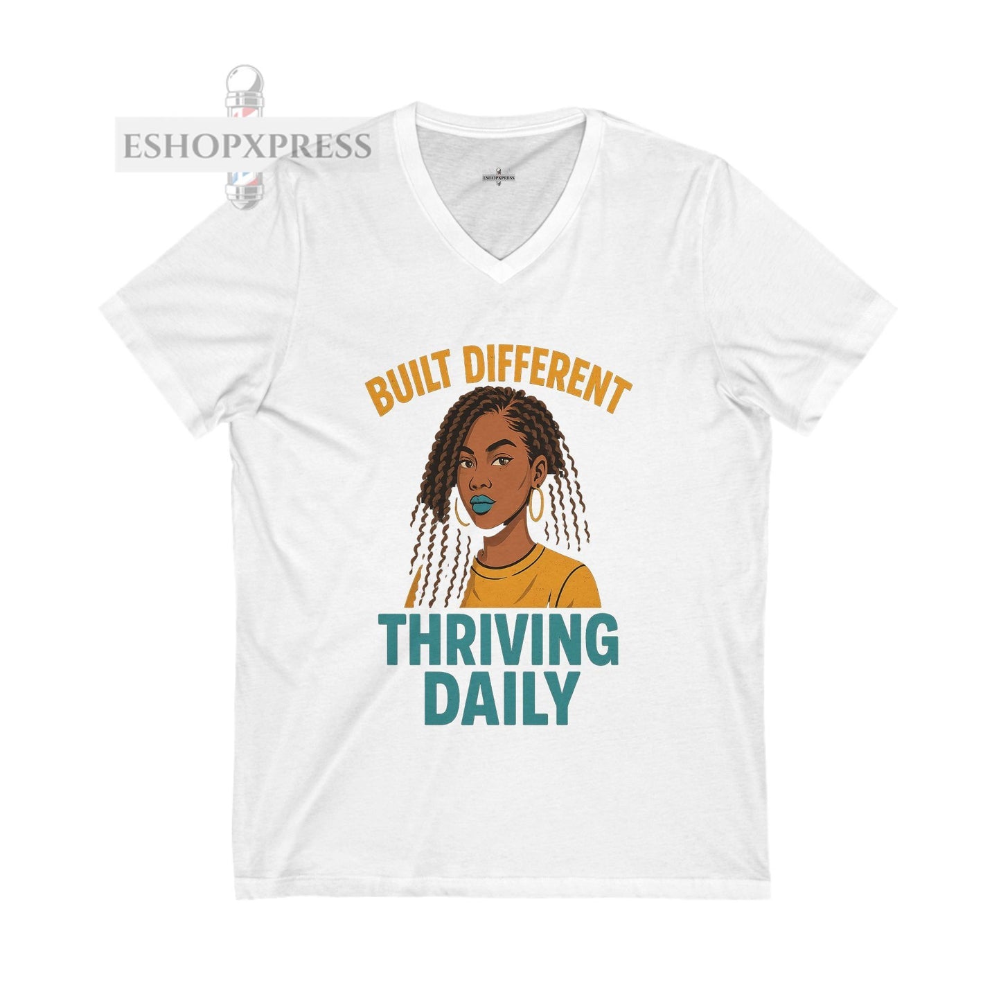 Built Different Thrive Daily Vneck Tee
