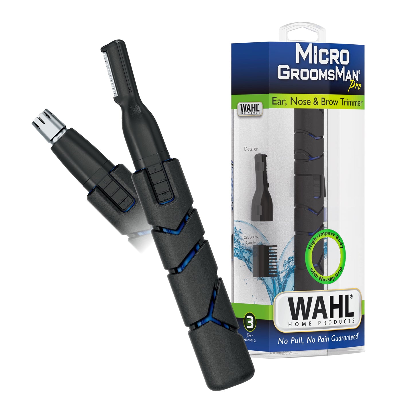Micro Groomsman Men'S Lithium Battery Powered Pen Trimmer, Black/Blue 5640-4701