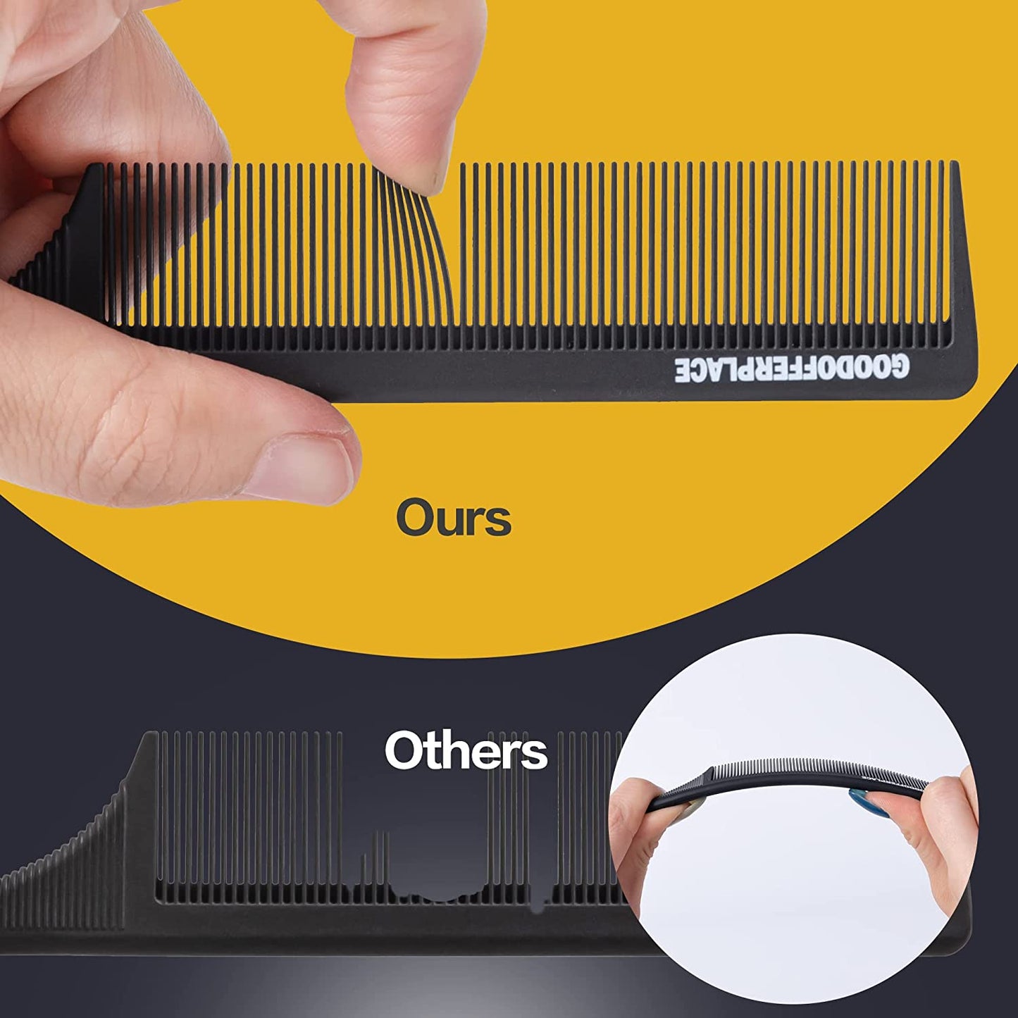4 PCS Rat Tail Combs Parting Rattail Combs Teasing Fine Tooth Comb with Metal Pick for Curly Hair,Detangling Combs for Women,Parting Combs for Braiding,Styling Hair(Black)