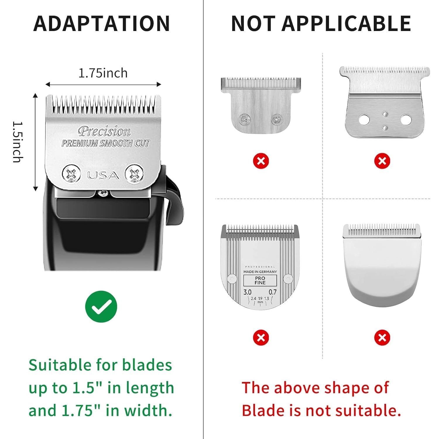 for Wahl Clipper Guards Set 10 12 16, Hair Clipper Guards for Wahl Senior Clippers with Metal Clip, 3 Cutting Lengths 2 Inch/1.5 Inch/1.25 Inch, Fits Most Cordless/Cord Wahl Clippers (Black)