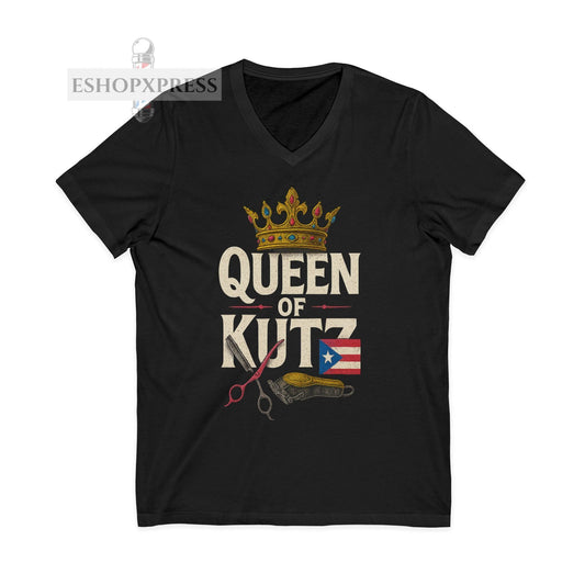 Queen of Kutz Puerto Rico - V-Neck Tee