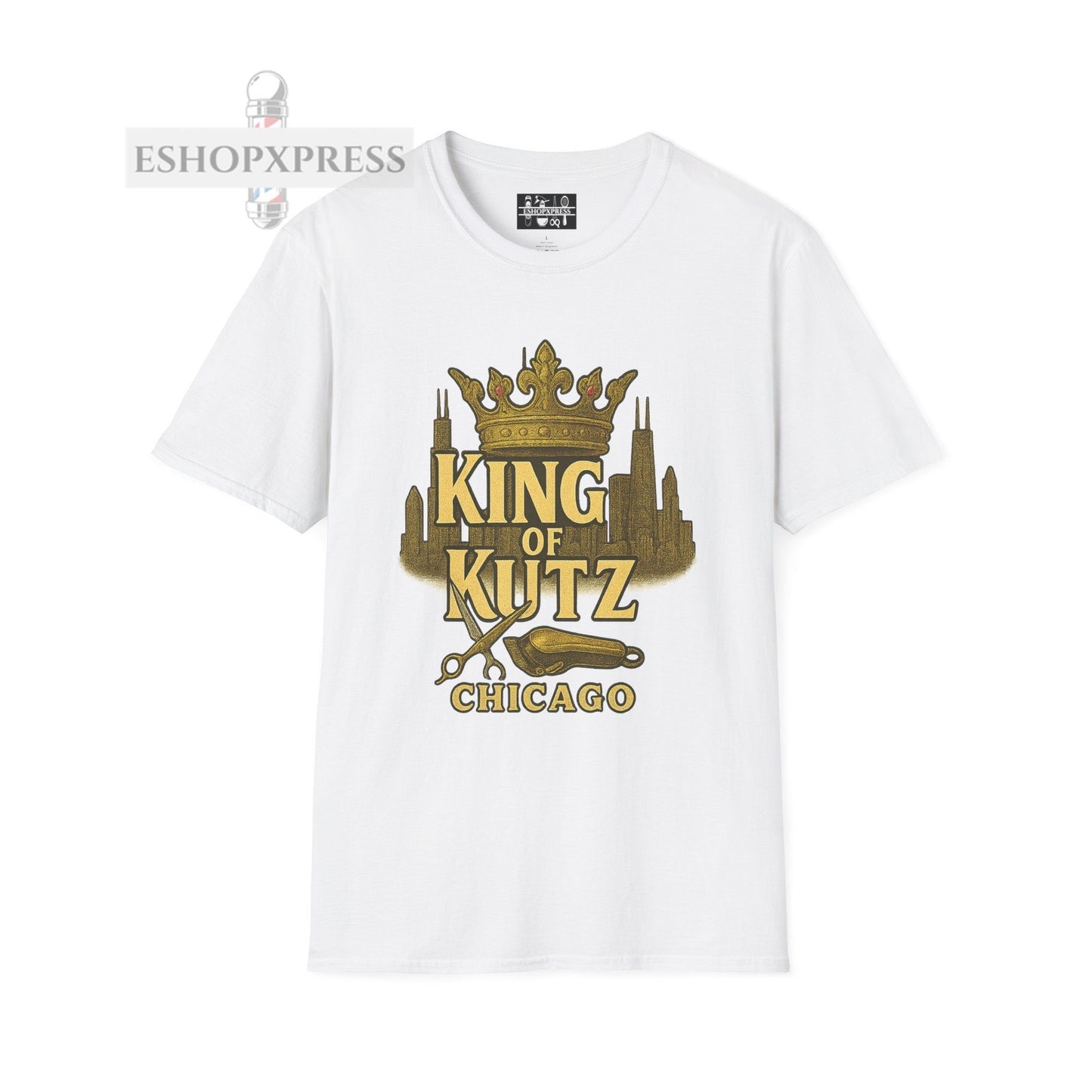 King of KutZ Chicago Barber T-Shirt – Urban Streetwear Tee for Barbers, Stylists & Grooming Pros | EShopXpress Brand Apparel