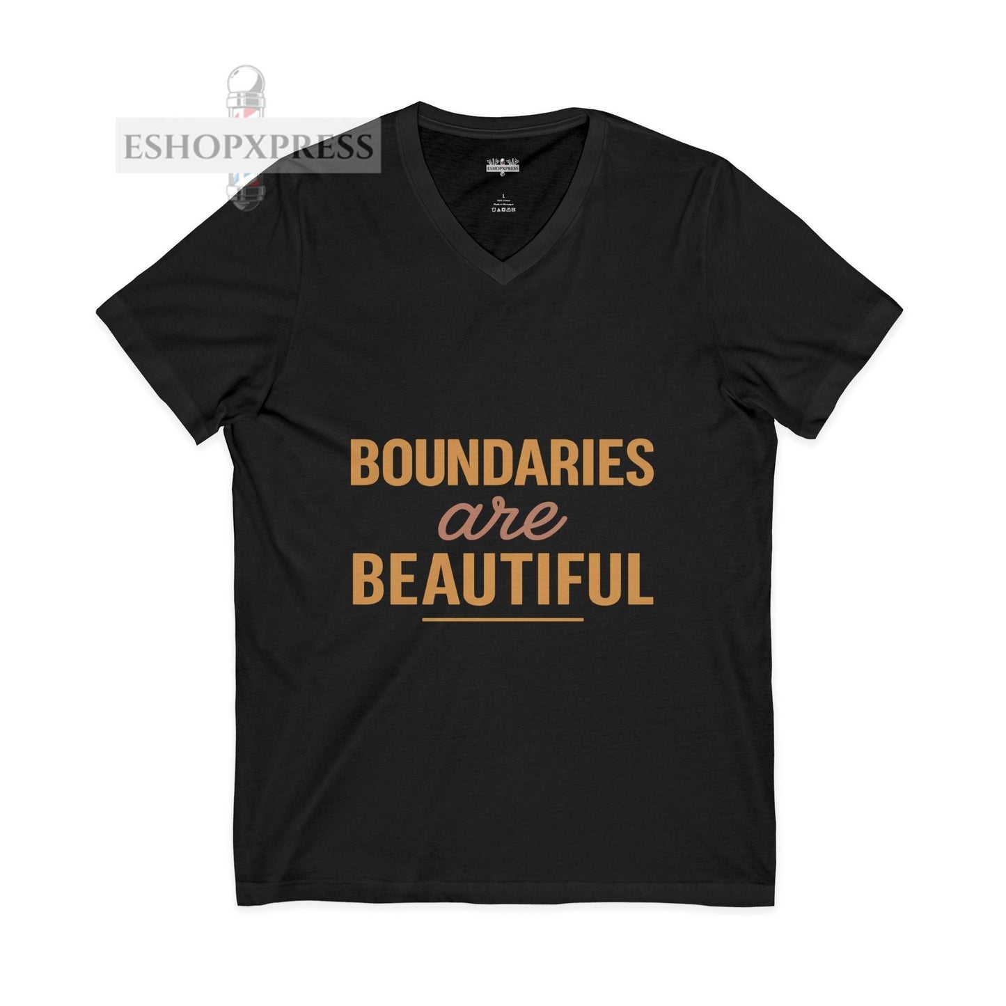 Boundaries and Beauty in Bold Text Vneck Tee