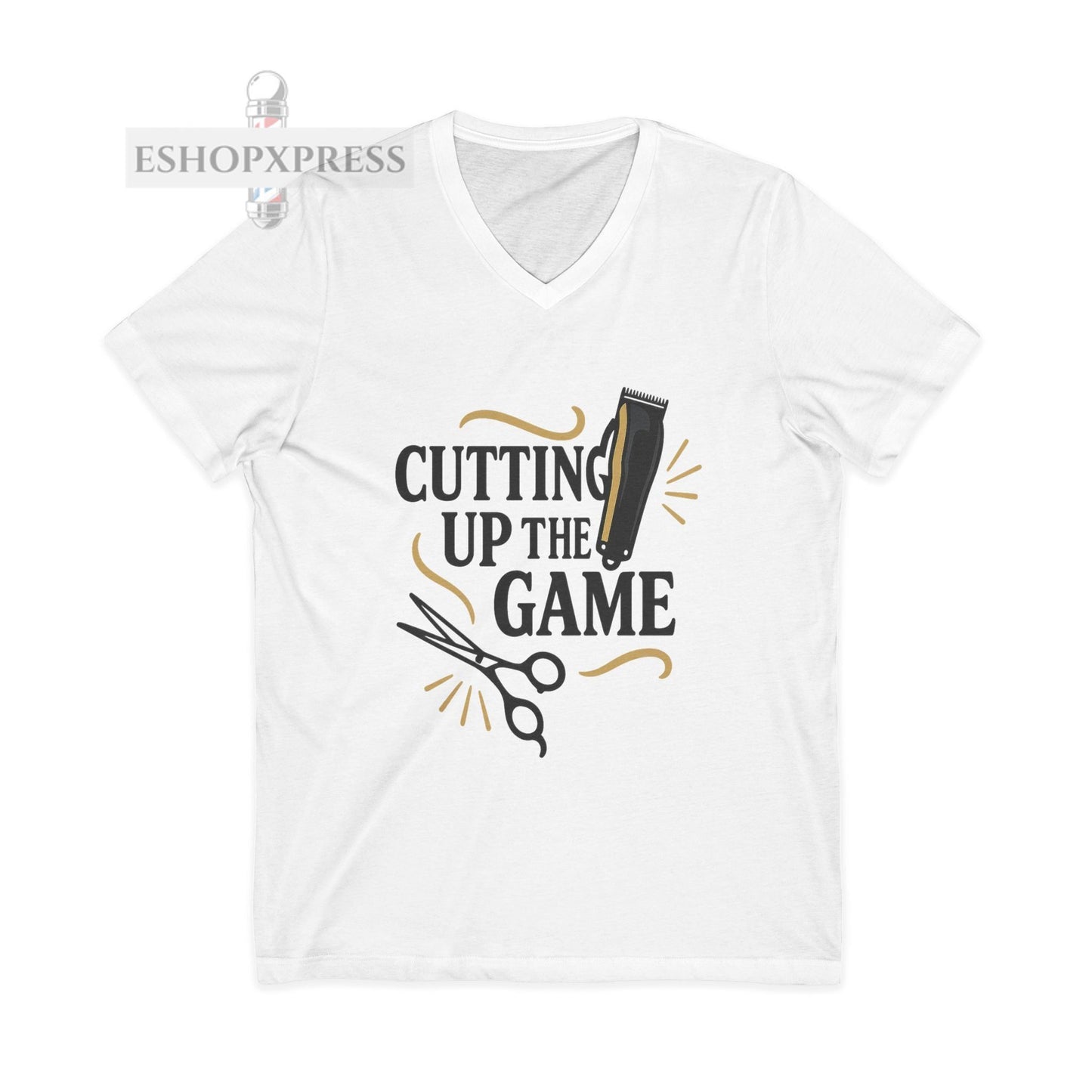 Cutting Up the Game – Queen of Kutz V-Neck Tee