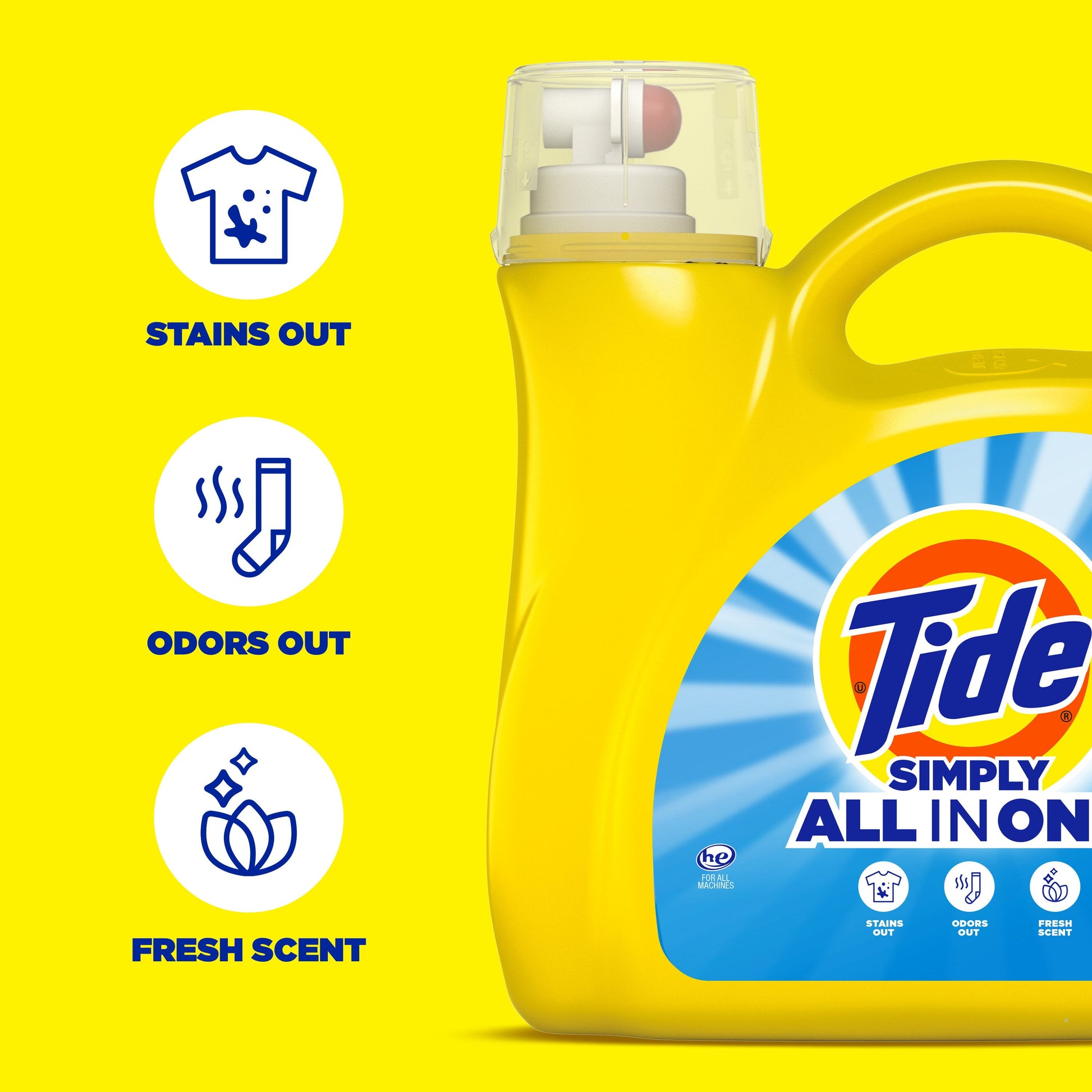 Simply Liquid Laundry Detergent, Refreshing Breeze, 168 Oz, 128 Loads