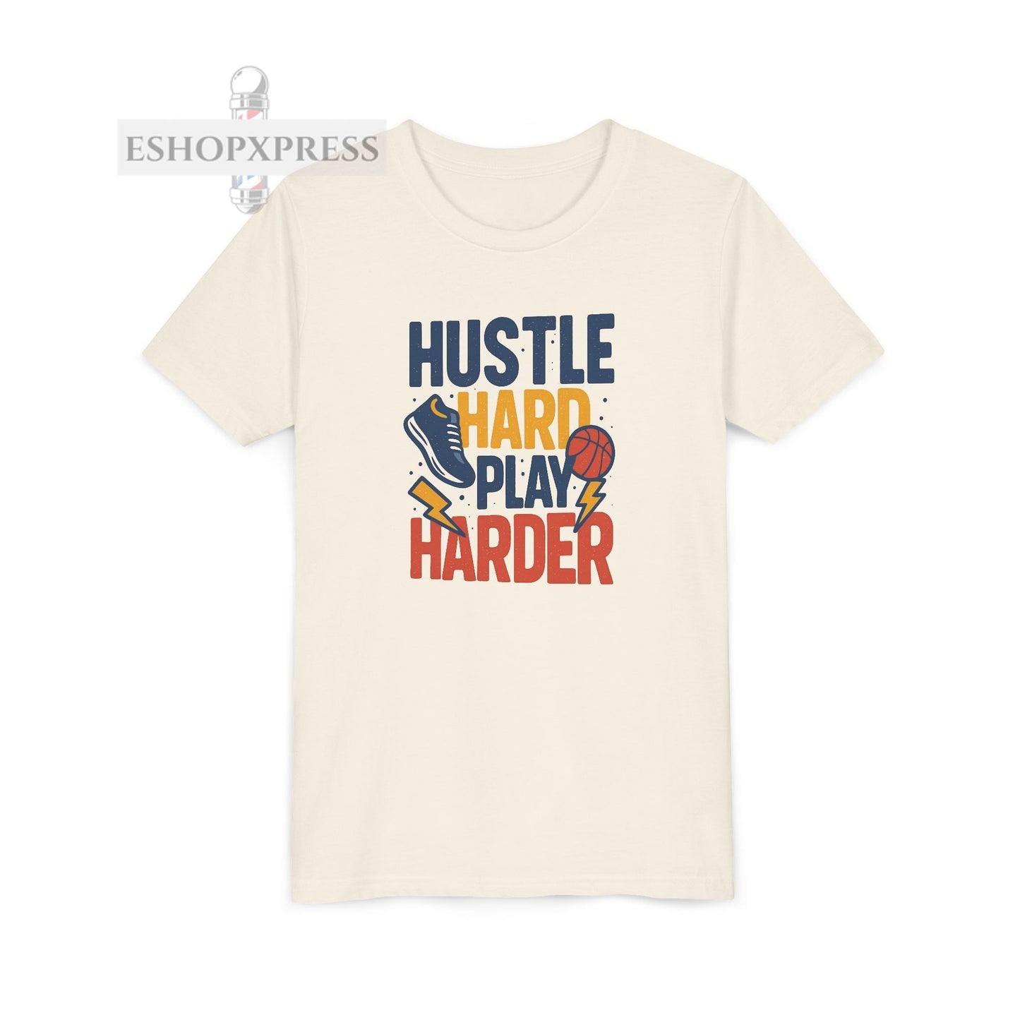 Hustle Hard Play Harder - Youth Short Sleeve Tee