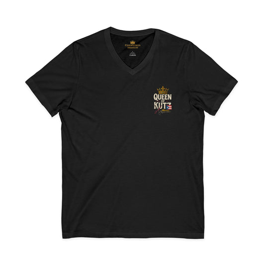 Queen of Kutz Puerto Rico – Front & Back Print | V-Neck Tee