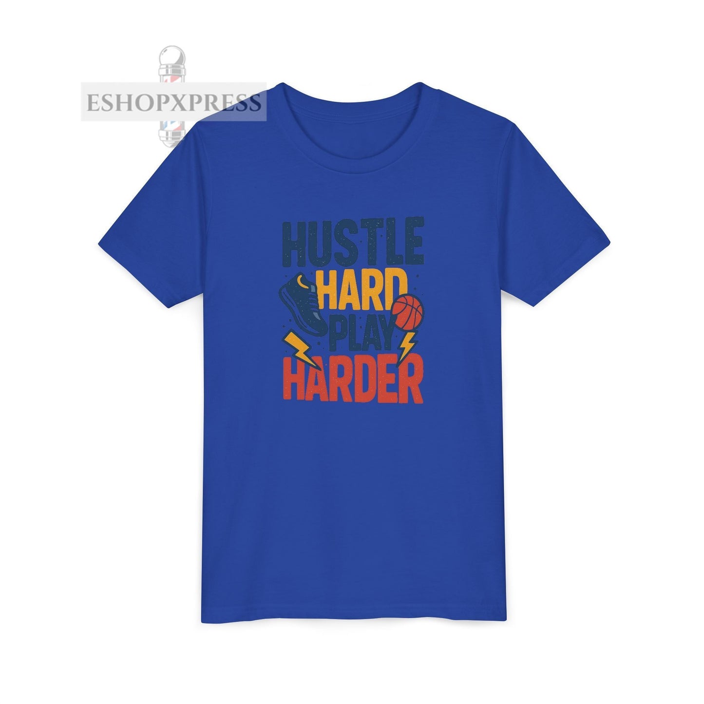 Hustle Hard Play Harder - Youth Short Sleeve Tee
