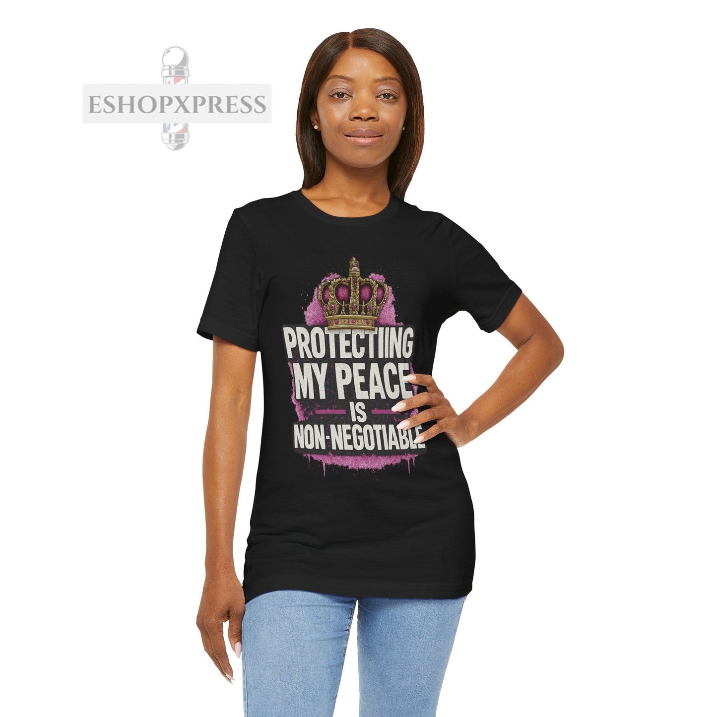 Protecting My Peace is Non-Negotiable | Empowerment Tee for Women Barbers and Stylists