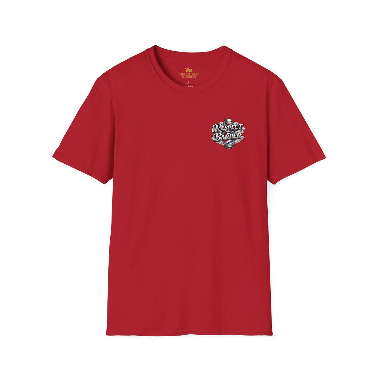 Men's Respect The Barber T-Shirt – Front & Back Print | Vintage Barbershop Logo Tee