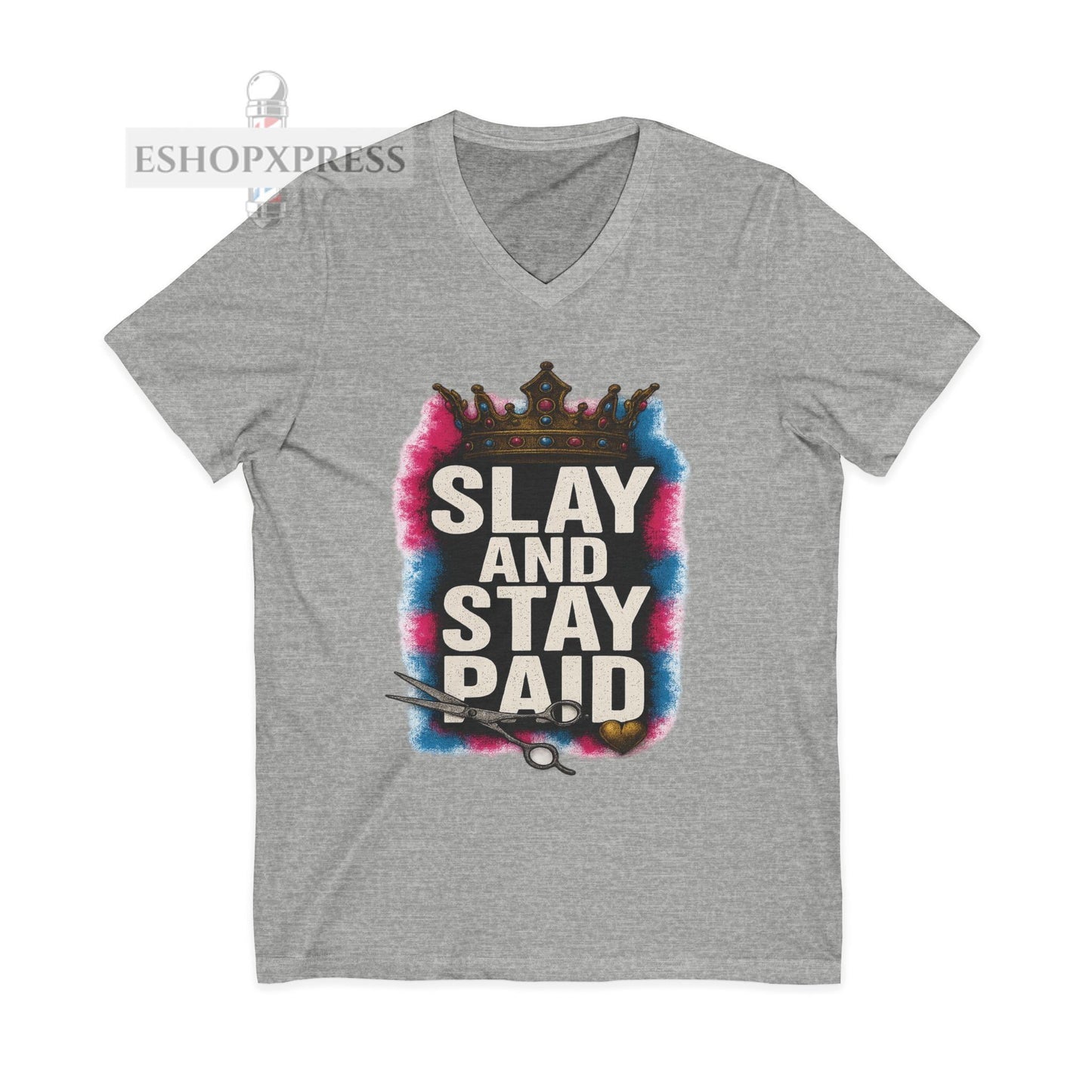 Slay And Stay Paid  Women's V-Neck Tee