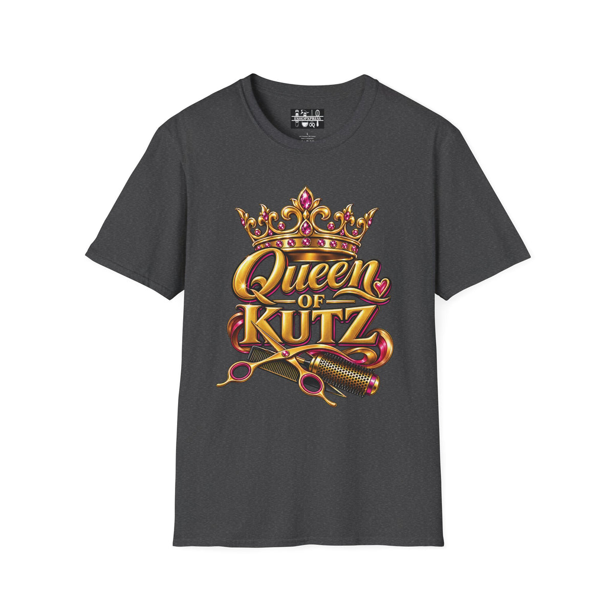 Women's Queen of Kutz Tee – Gold Crown & Shears
