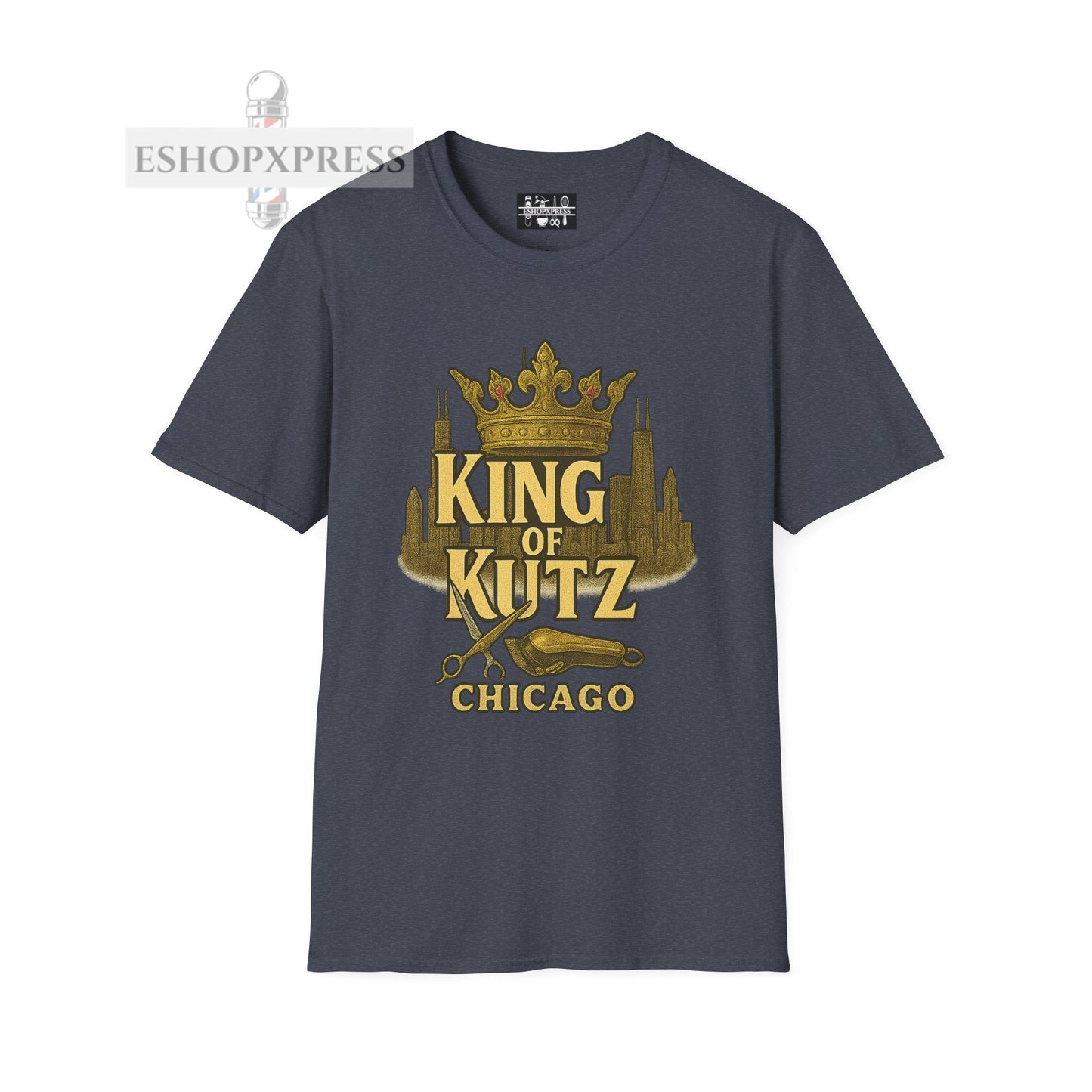 King of KutZ Chicago Barber T-Shirt – Urban Streetwear Tee for Barbers, Stylists & Grooming Pros | EShopXpress Brand Apparel