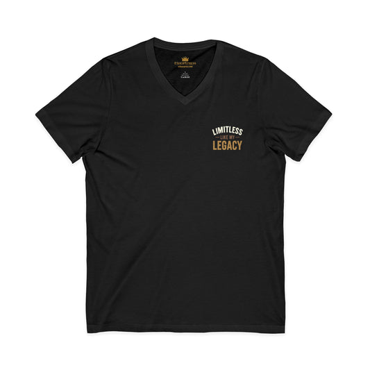 Limit Less like my Legacy -V-Neck Tee – Front & Back Print