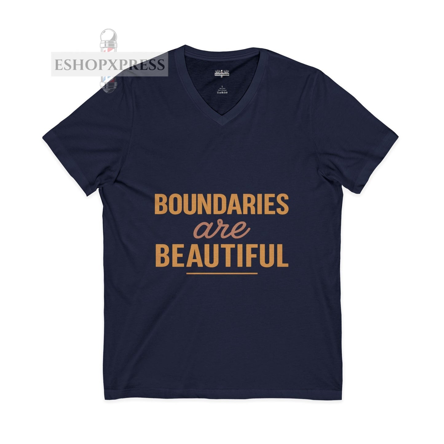 Boundaries and Beauty in Bold Text Vneck Tee