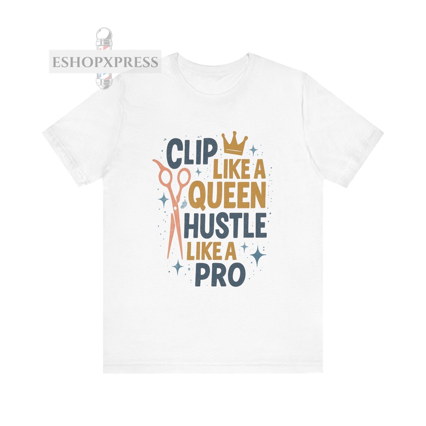 Clip Like a Queen, Hustle Like a Pro| Unisex Tee for Stylists & Barbers