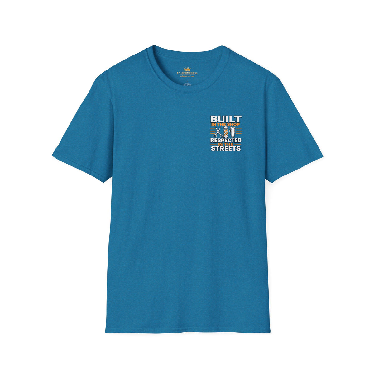 Men's Built in the Shop Barber T-Shirt – Front & Back Print