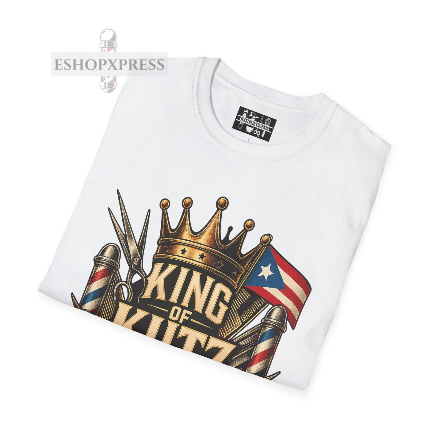 King of Kutz Puerto Rican Barber T-Shirt – Boricua Pride Barber Life Tee for Men | Fade Master Streetwear by EShopXpress