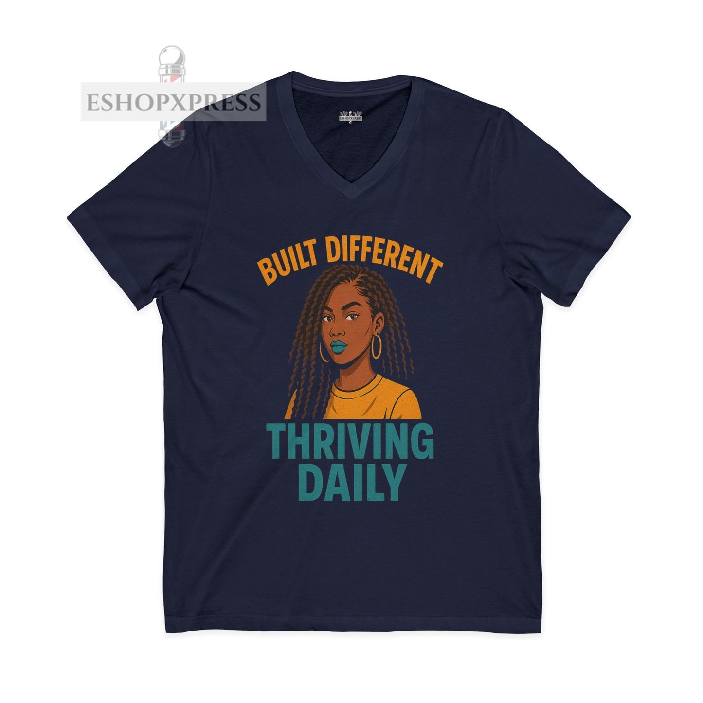 Built Different Thrive Daily Vneck Tee