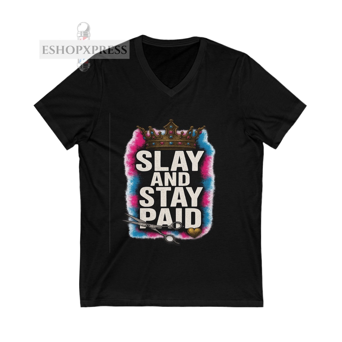 Slay And Stay Paid  Women's V-Neck Tee