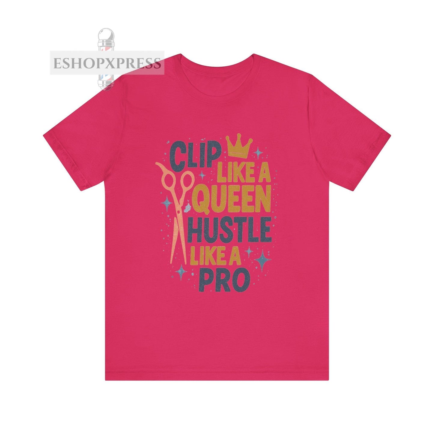Clip Like a Queen, Hustle Like a Pro| Unisex Tee for Stylists & Barbers