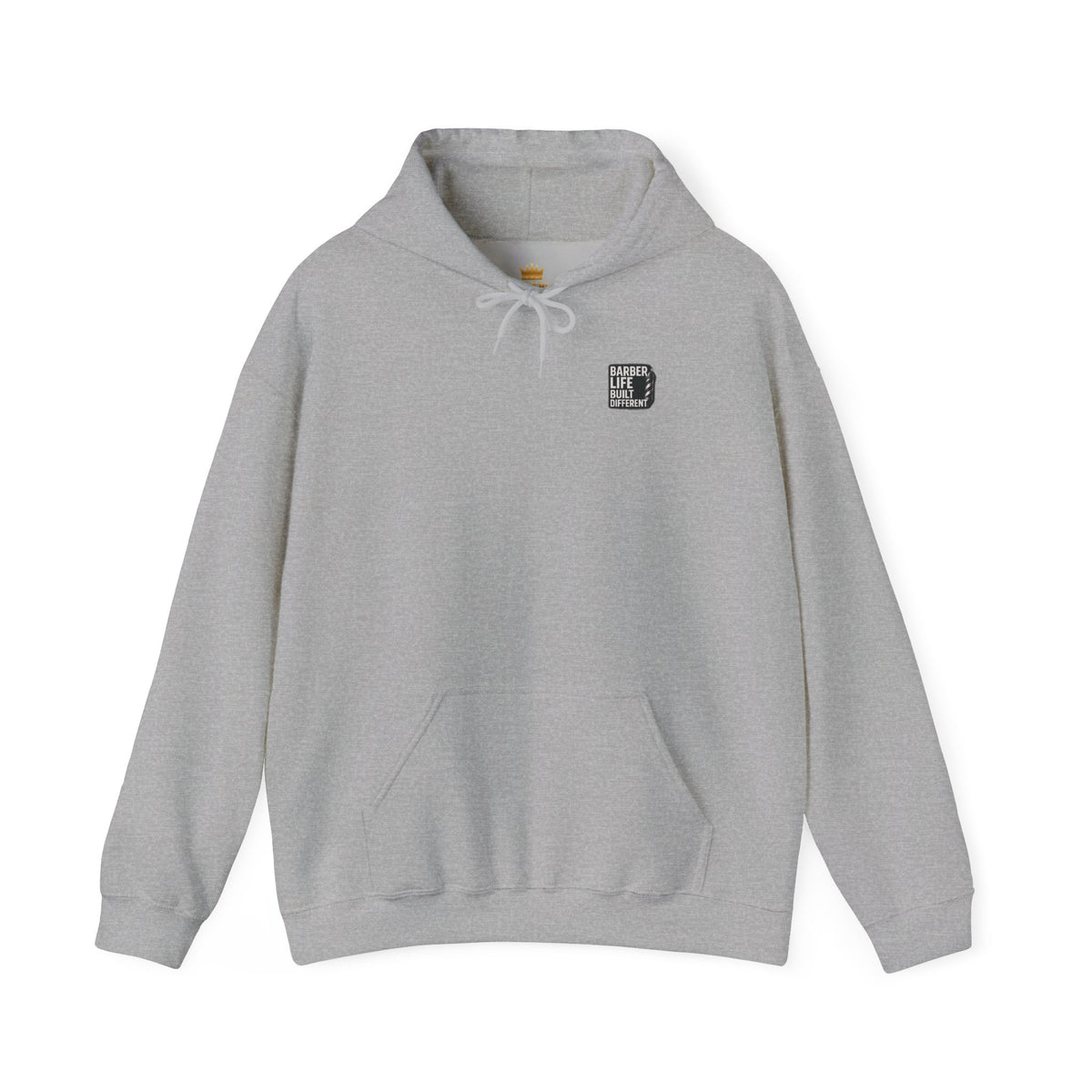 Barber Life Built Different Hoodie – Front & Back Print