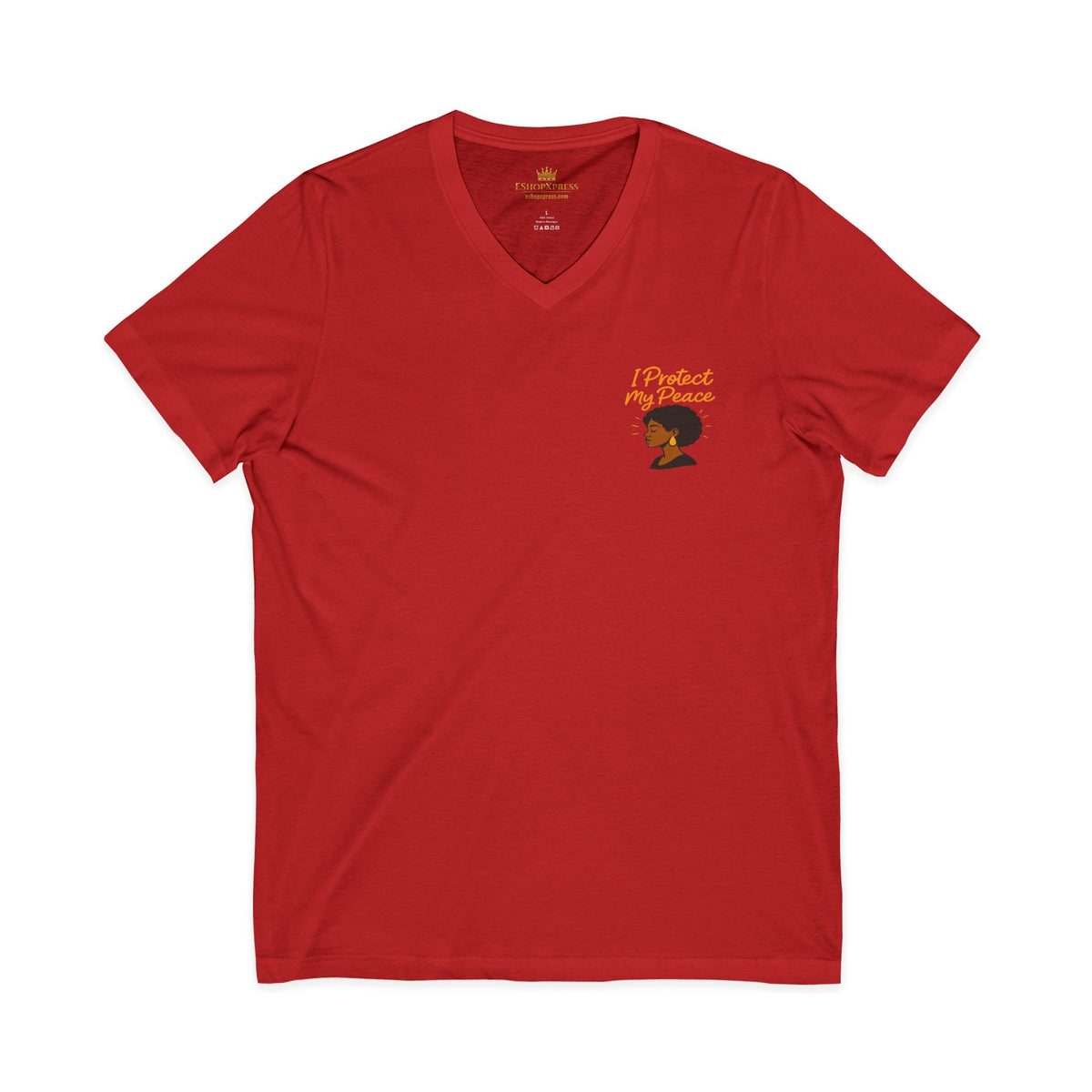 I Protect My Peace – Front & Back Print | V-Neck Tee